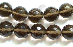 Smoky Quartz Natural AAA - Faceted Round  15"