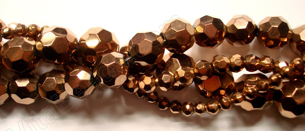 Bronzite Metallic Crystal  -  Faceted Round  14"