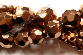 Bronzite Metallic Crystal  -  Faceted Round  14"
