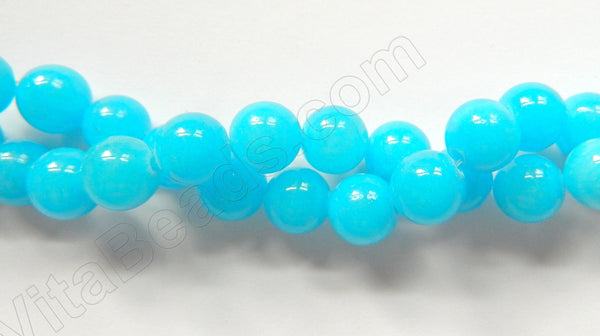 Aqua Mashan Jade  -  Smooth Round  16"