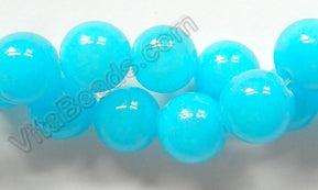 Aqua Mashan Jade  -  Smooth Round  16"