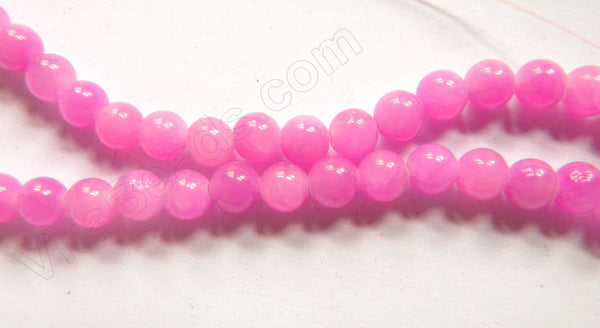 Pink Fuchsia Mashan Jade - Smooth Round  16"