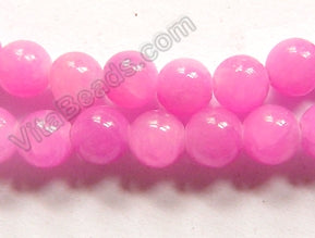 Pink Fuchsia Mashan Jade - Smooth Round  16"