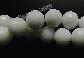 Snow Quartz  -  96 Faceted Round 15"