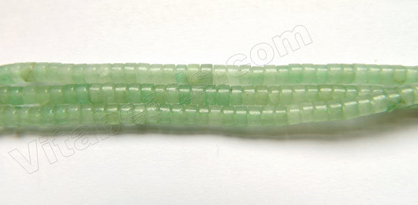 Green Aventurine Light  -  Small Heishi  15"