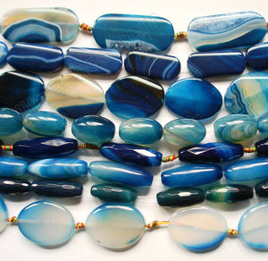 Blue Sardonix Agate, Blue Agate