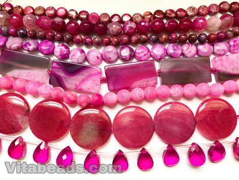Fuchsia Color Beads