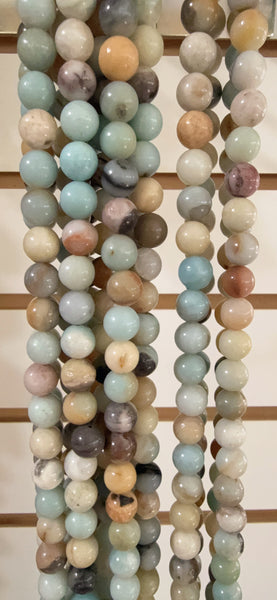 Golden Amazonite  -  Smooth Round Beads 16"