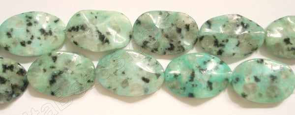 Kiwi Light Green - Wave Flat Ovals  16"