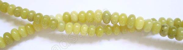 Olive Jade  -  Smooth Rondel  16"