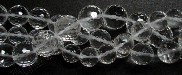Clear Crystal 043  -  Faceted Round   16"
