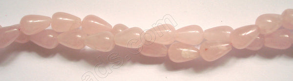 Rose Quartz - Horizontally Drilled Smooth Drop 16"