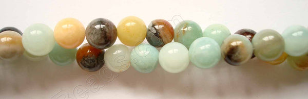 Golden Amazonite  -  Smooth Round Beads 16"