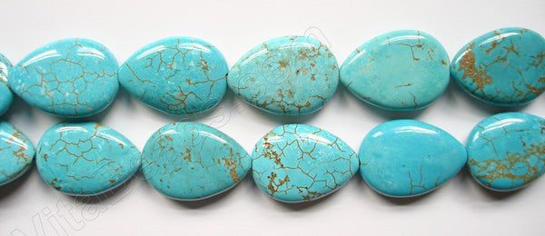 Cracked Blue Turquoise  -  Puff Drops  16"