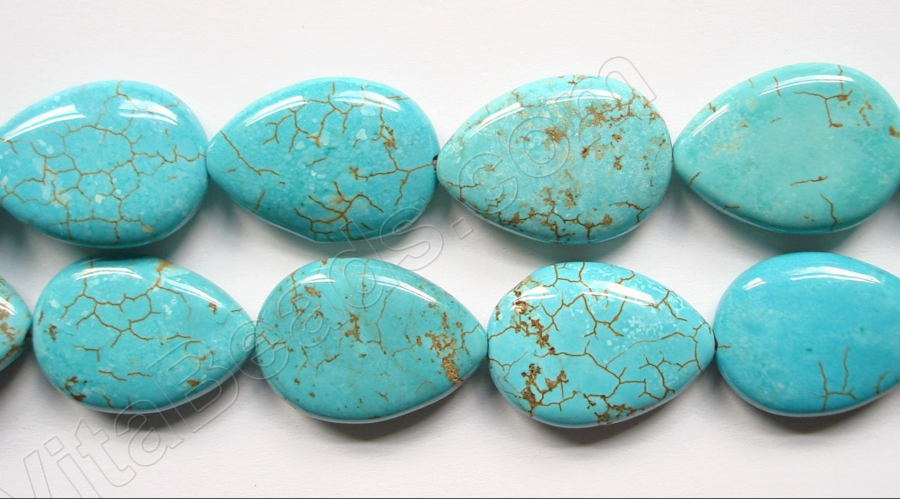 Cracked Blue Turquoise  -  Puff Drops  16"