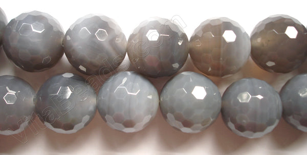 Grey Botswana Agate  -  Big Faceted Round  16"