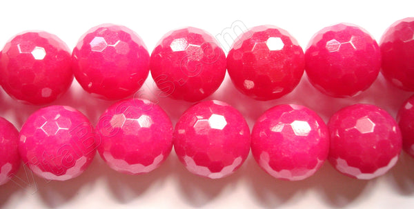Fuchsia Jade  -  Big Faceted Round  16"