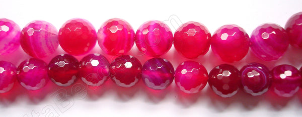 Light Fuchsia Orchid Agate  -  Faceted Round  16"