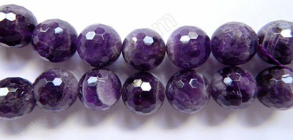 Amethyst A  -  Faceted Round   16"