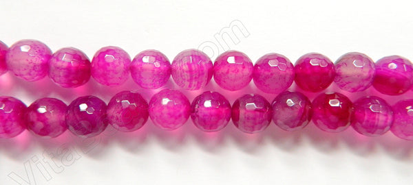 Light Fuchsia Orchid Agate  -  Faceted Round  16"