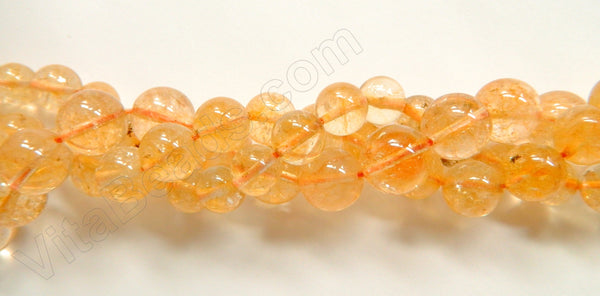 Citrine Light Natural  -  Smooth Round  15"