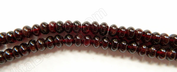 Garnet A  -  Smooth Rondels  15"