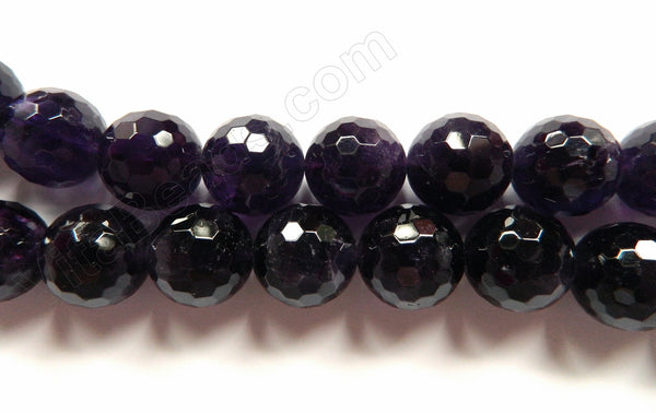 Amethyst A  -  Faceted Round   16"