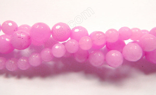 Light Rose Purple Jade  -  Faceted Round  16"