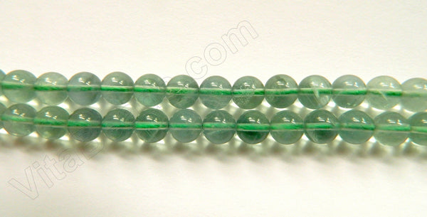 Green Fluorite AA  -  Smooth Round  15"