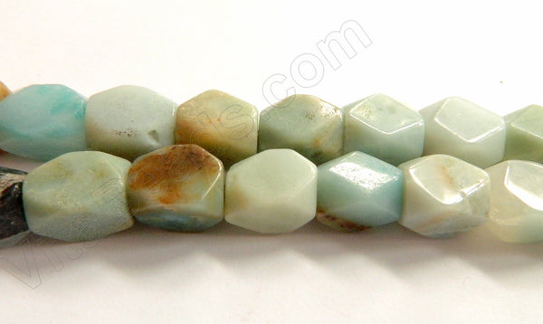 Golden Amazonite  -  Machine Cut Cube Nuggets  16"