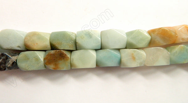 Golden Amazonite  -  Machine Cut Cube Nuggets  16"