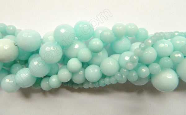 Amazonite Jade  -  Faceted Round  16"
