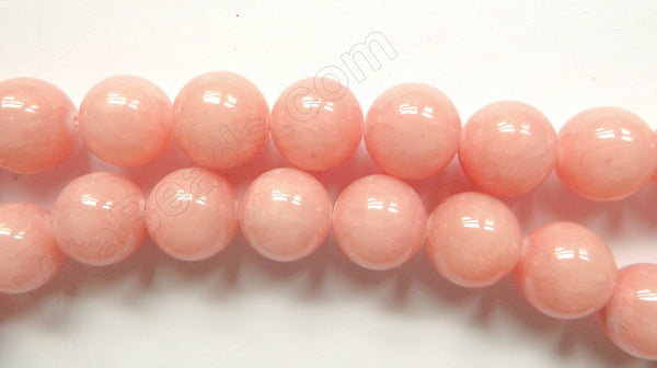 Light Pink Peach Mashan Jade  -  Big Smooth Round  16"