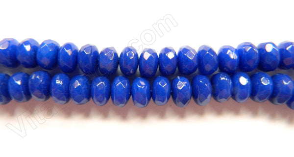 Bright Lapis Jade AAA  -  Faceted Rondels  16"