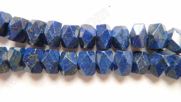 Lapis Lazuli AA  -  Center Drilled Fine Cut Nuggets 16"    12 x 15 x 10 mm