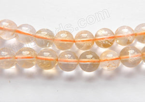 Citrine Light Natural  -  Smooth Round  15"