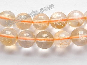 Citrine Light Natural  -  Smooth Round  15"