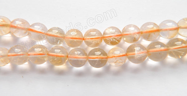Citrine Light Natural  -  Smooth Round  15"