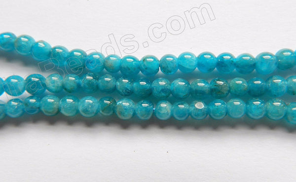 Bright Apatite AAA  -  Smooth Round Beads  15"