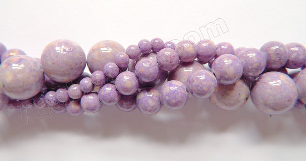 Color Fossil Agate  23  -  Smooth Round Beads 16"