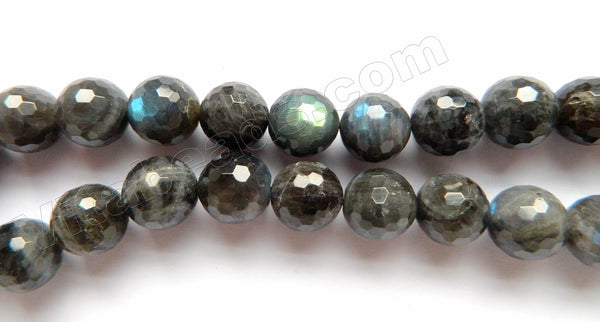 Labradorite Dark AA  -  Faceted Round  16"