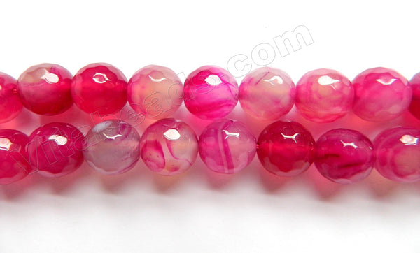 Light Fuchsia Orchid Agate  -  Faceted Round  16"