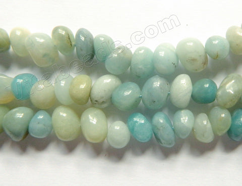 Amazonite  -  Center Drilled Round Tumble  16"  