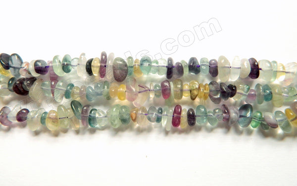 Fluorite Natural Yellow Mix AAA  -  Small Chips Nuggets 16"