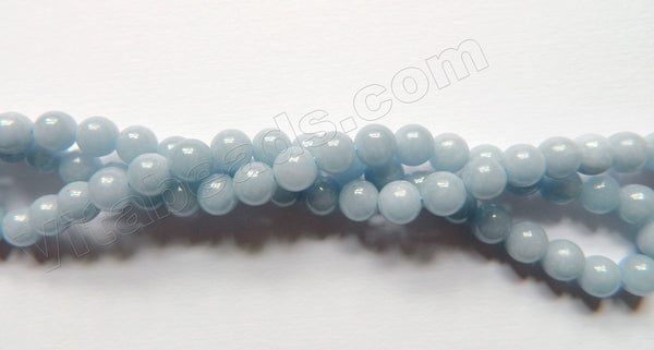 Angelite Natural AAA  -  Smooth Round Beads  15"