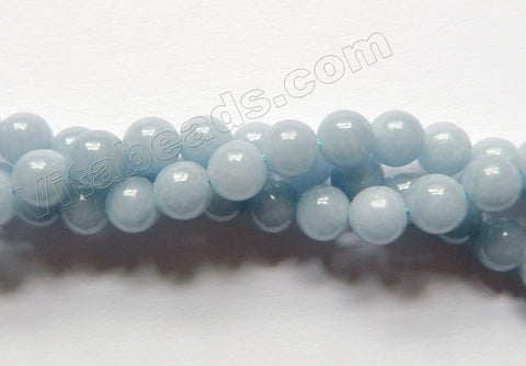 Angelite Natural AAA  -  Smooth Round Beads  15"