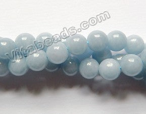 Angelite Natural AAA  -  Smooth Round Beads  15"