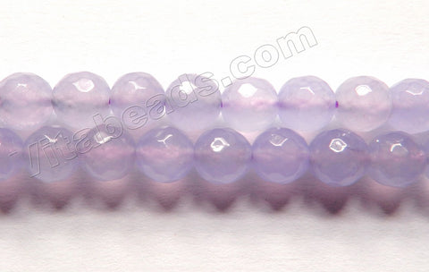 Light Purple Jade  -  Faceted Round  14"