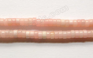    Pink Opal A  -  Heishi Wheel Beads  15"