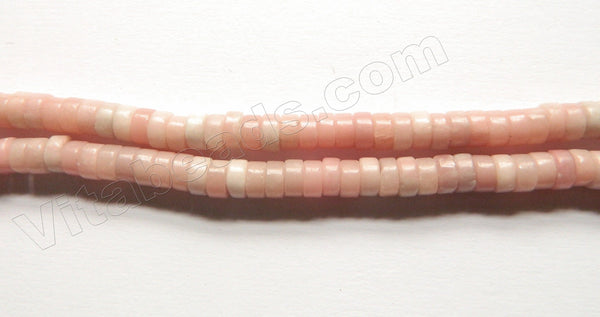 Pink Opal A  -  Heishi Wheel Beads  15"